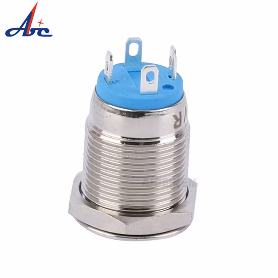 High Current 16mm Plastic Screw Push Button Switch Mini Micro LED Push Button Switch with Wire Leads