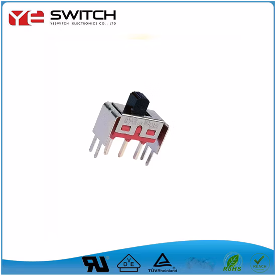 Vertical Slide Switch with Short Black Actuator