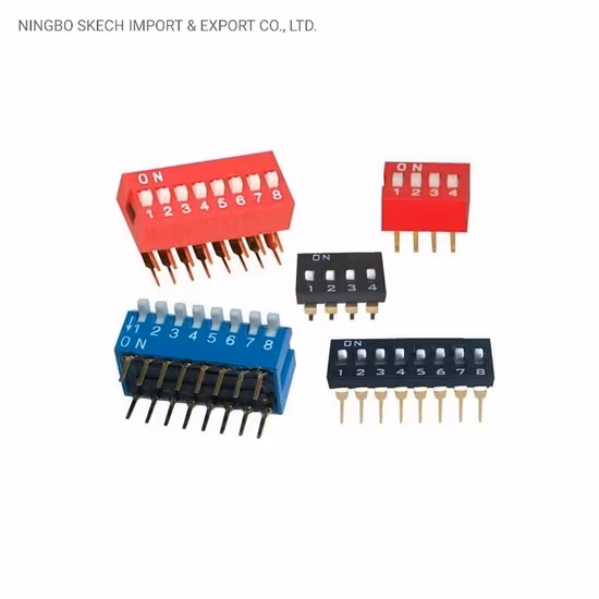 Right Angle Type DIP Switch Slide Plastic 1-12 Position DIP Tact Switch DIP Code Switch Dialing Switch
